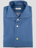 Kiton Blue Cotton Shirt