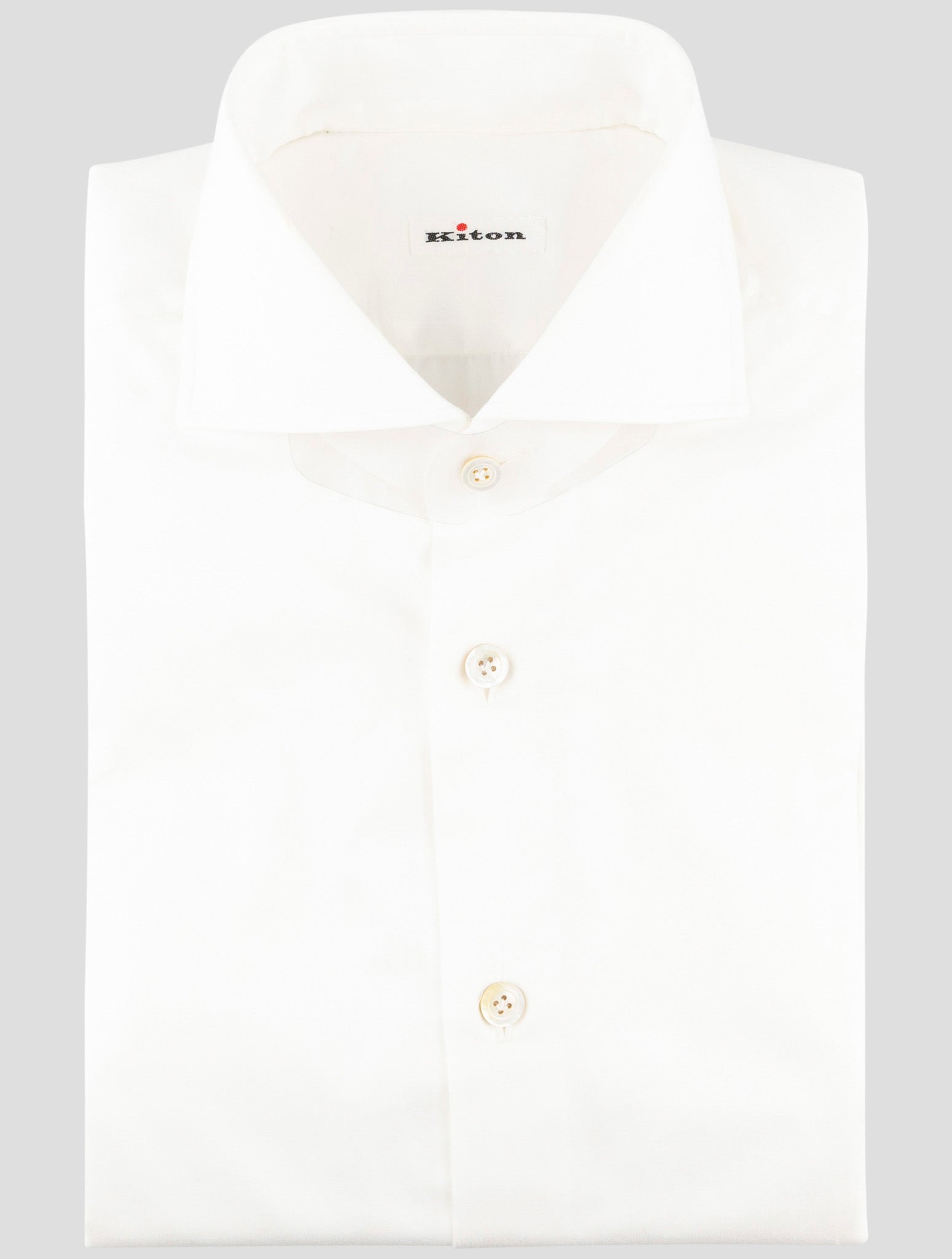 Kiton White Cotton Shirt
