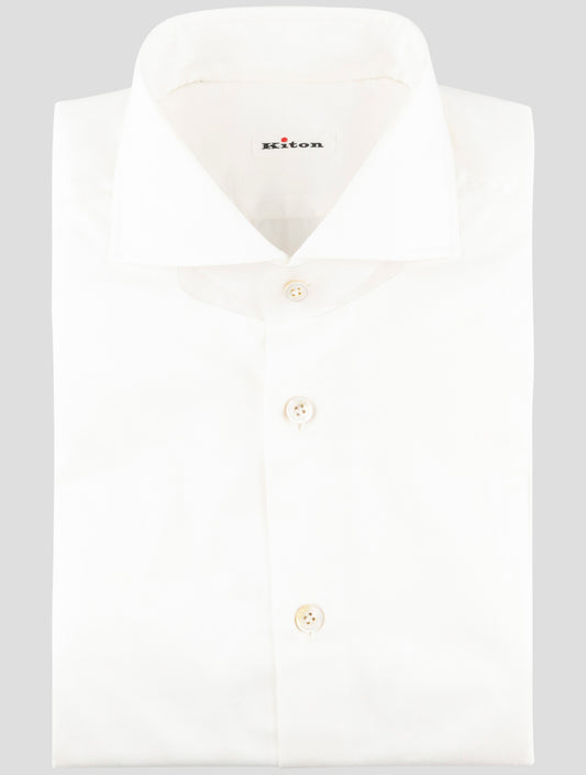 Kiton White Cotton Shirt