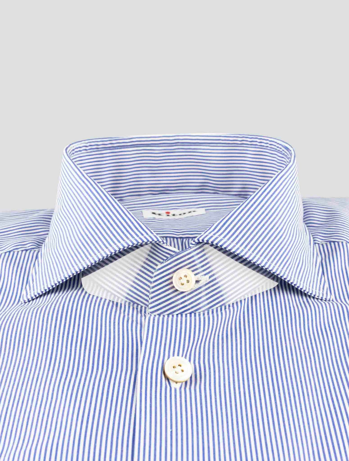Kiton Blue Cotton Shirt