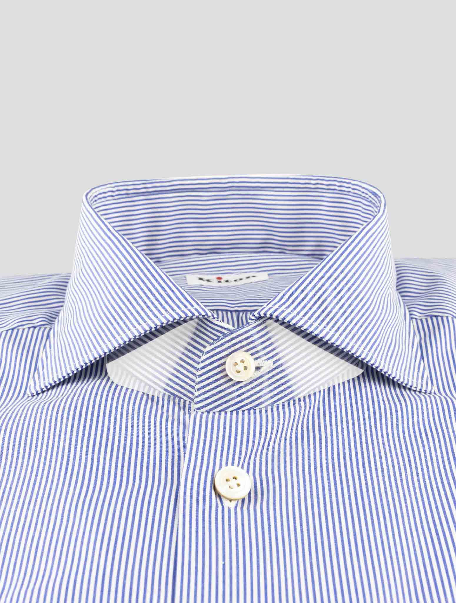Kiton Blue Cotton Shirt