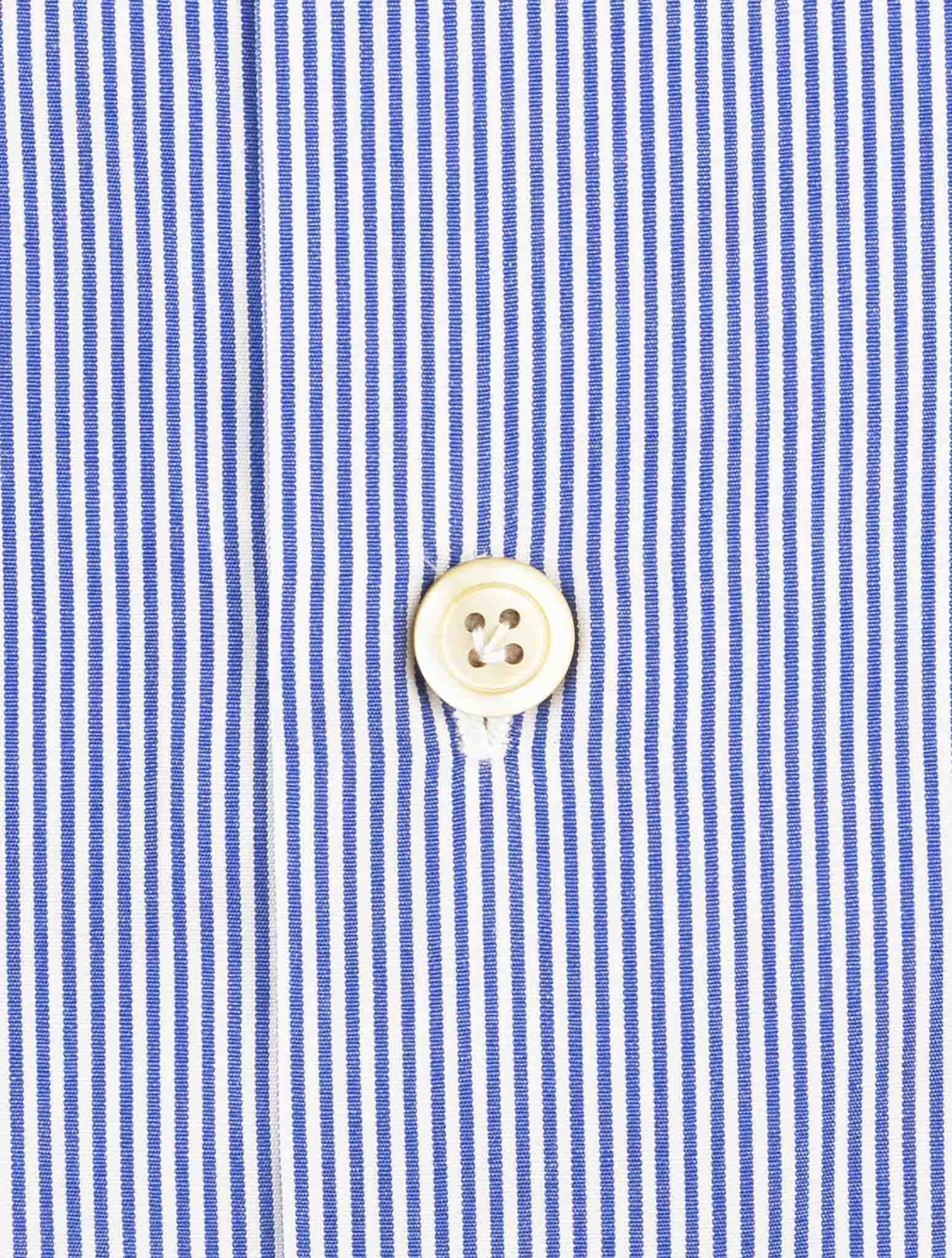 Kiton Blue Cotton Shirt