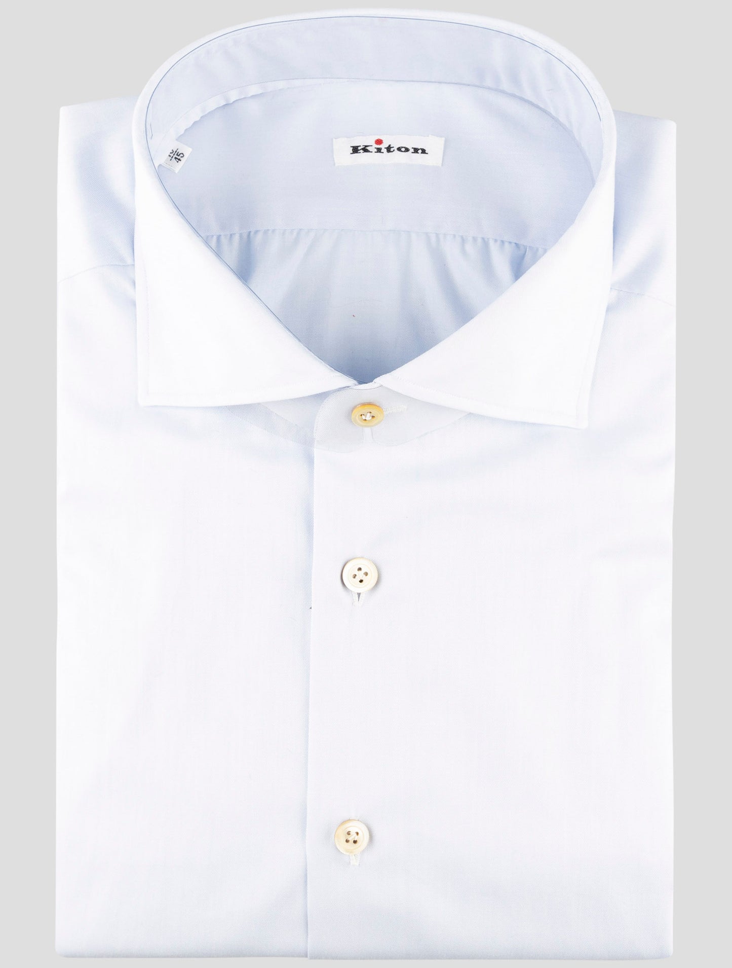 Kiton Light Blue Cotton Shirt