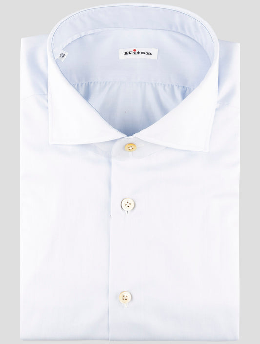 Kiton Light Blue Cotton Shirt