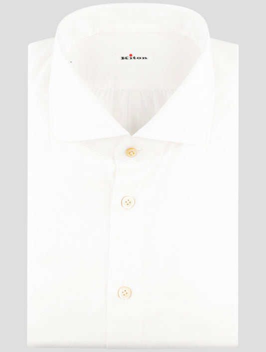 Kiton White Cotton Shirt