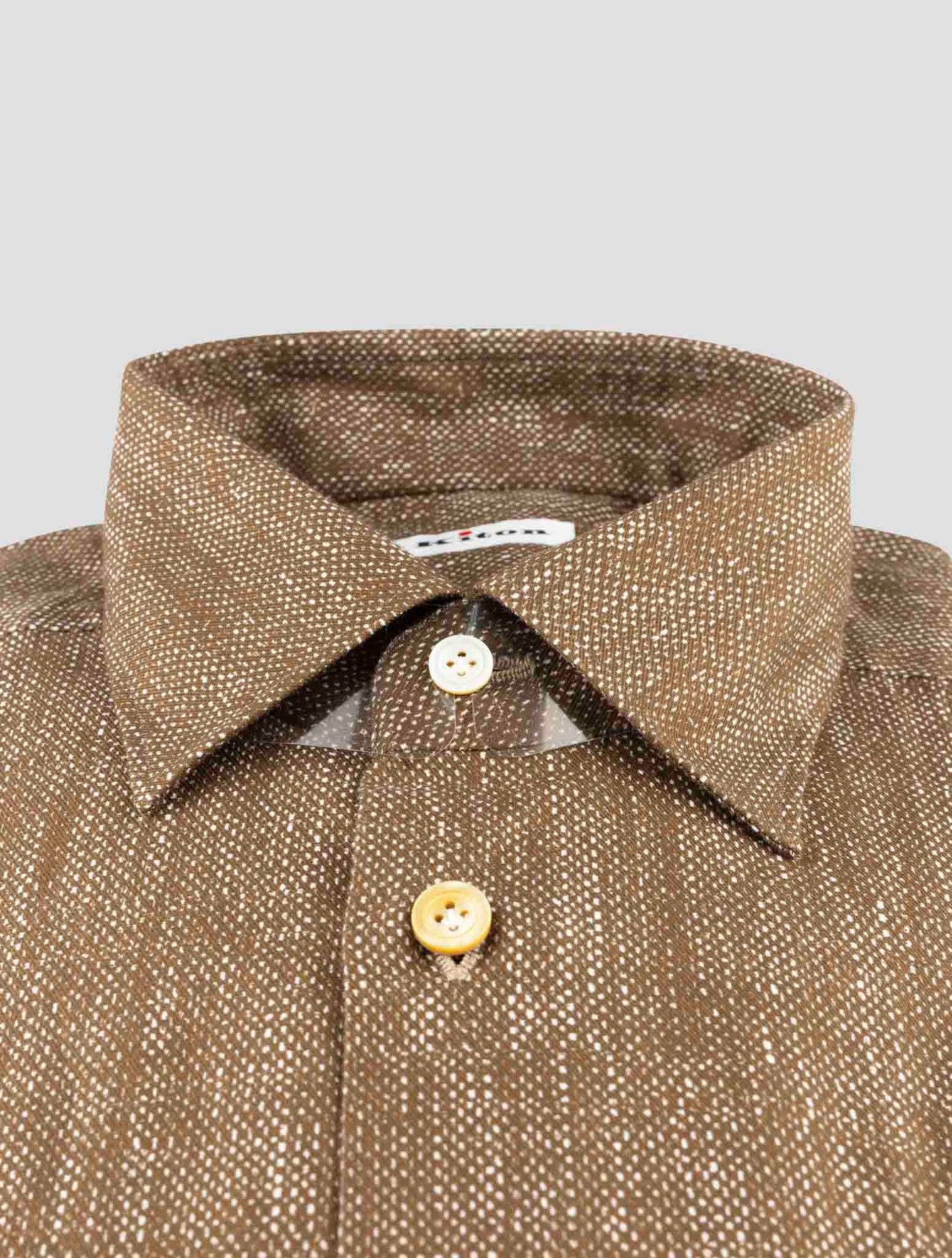Kiton Brown Cotton Shirt