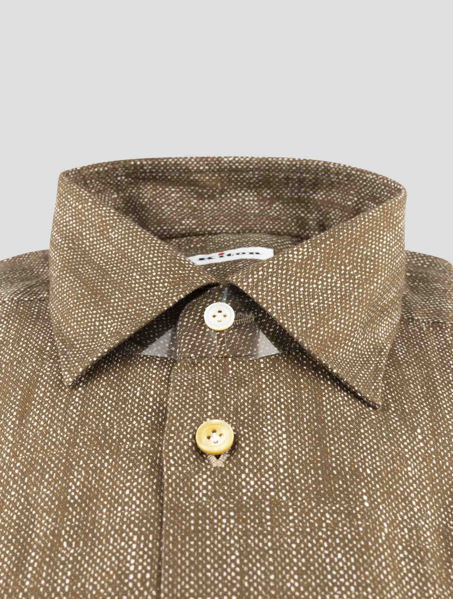 Kiton Brown Cotton Shirt