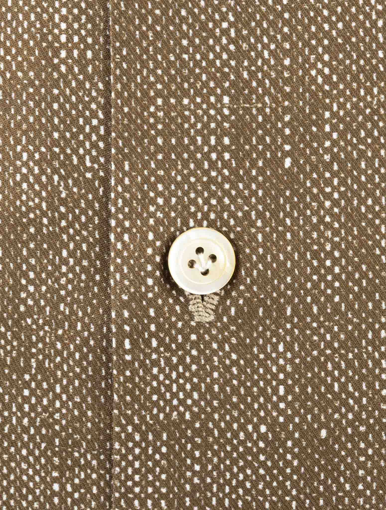 Kiton Brown Cotton Shirt