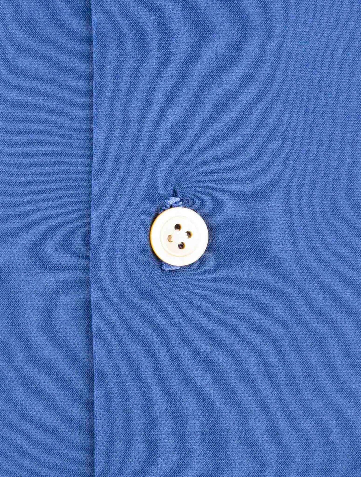 Kiton Blue Cotton Shirt