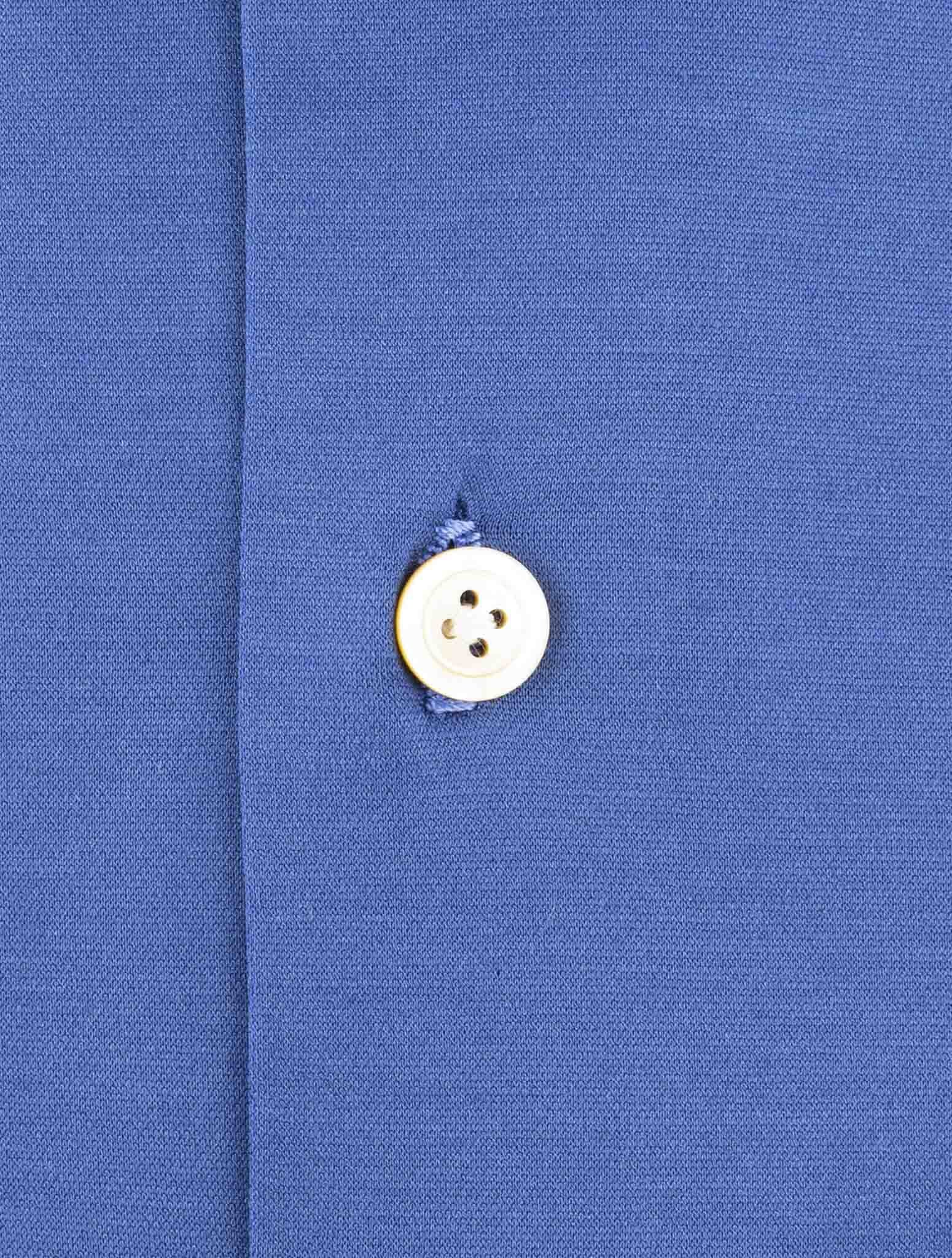 Kiton Blue Cotton Shirt