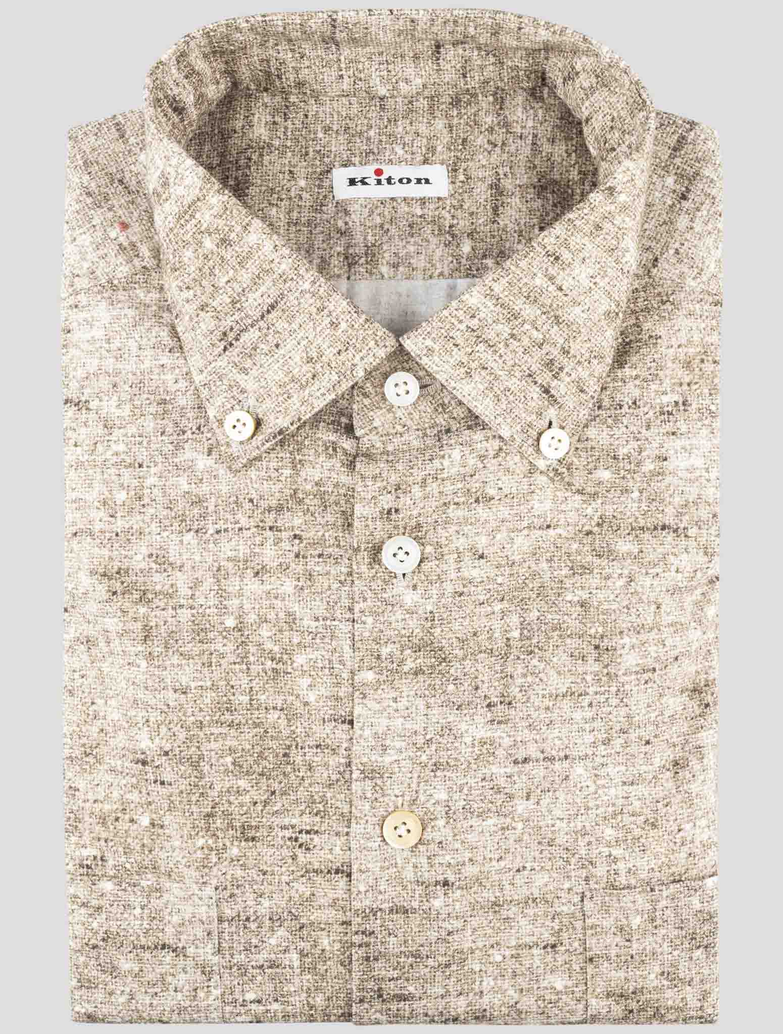 Kiton Green Cotton Shirt