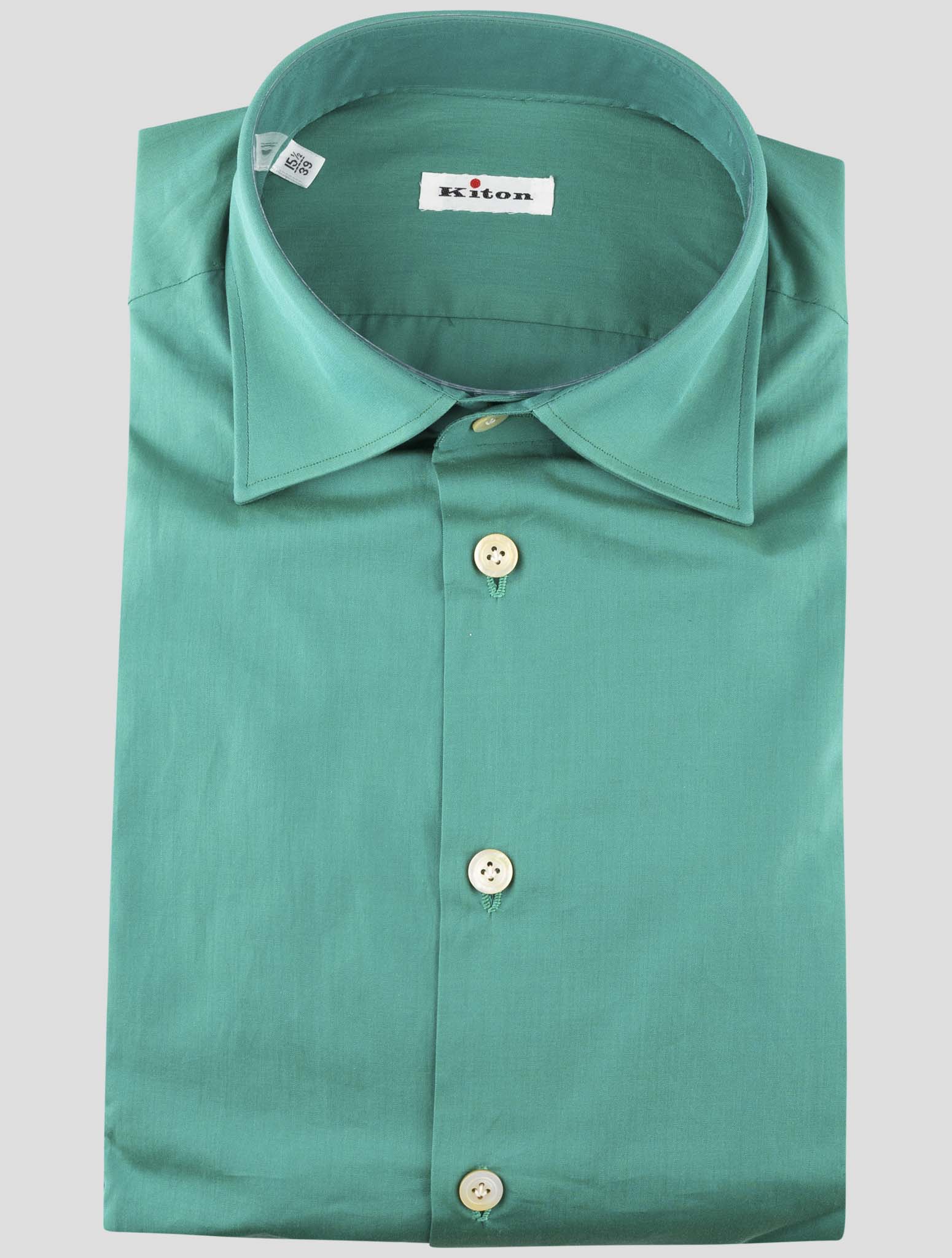 Kiton Green Cotton Shirt