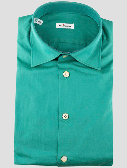 Kiton Green Cotton Shirt
