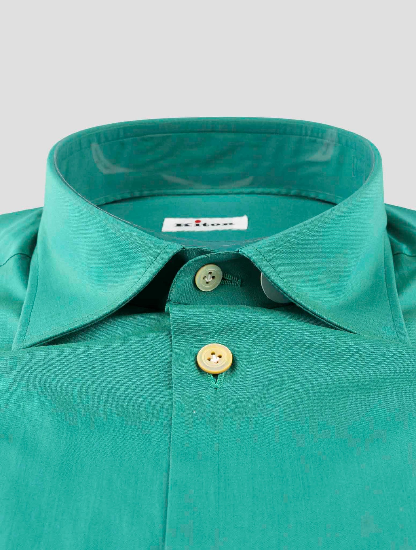 Kiton Green Cotton Shirt