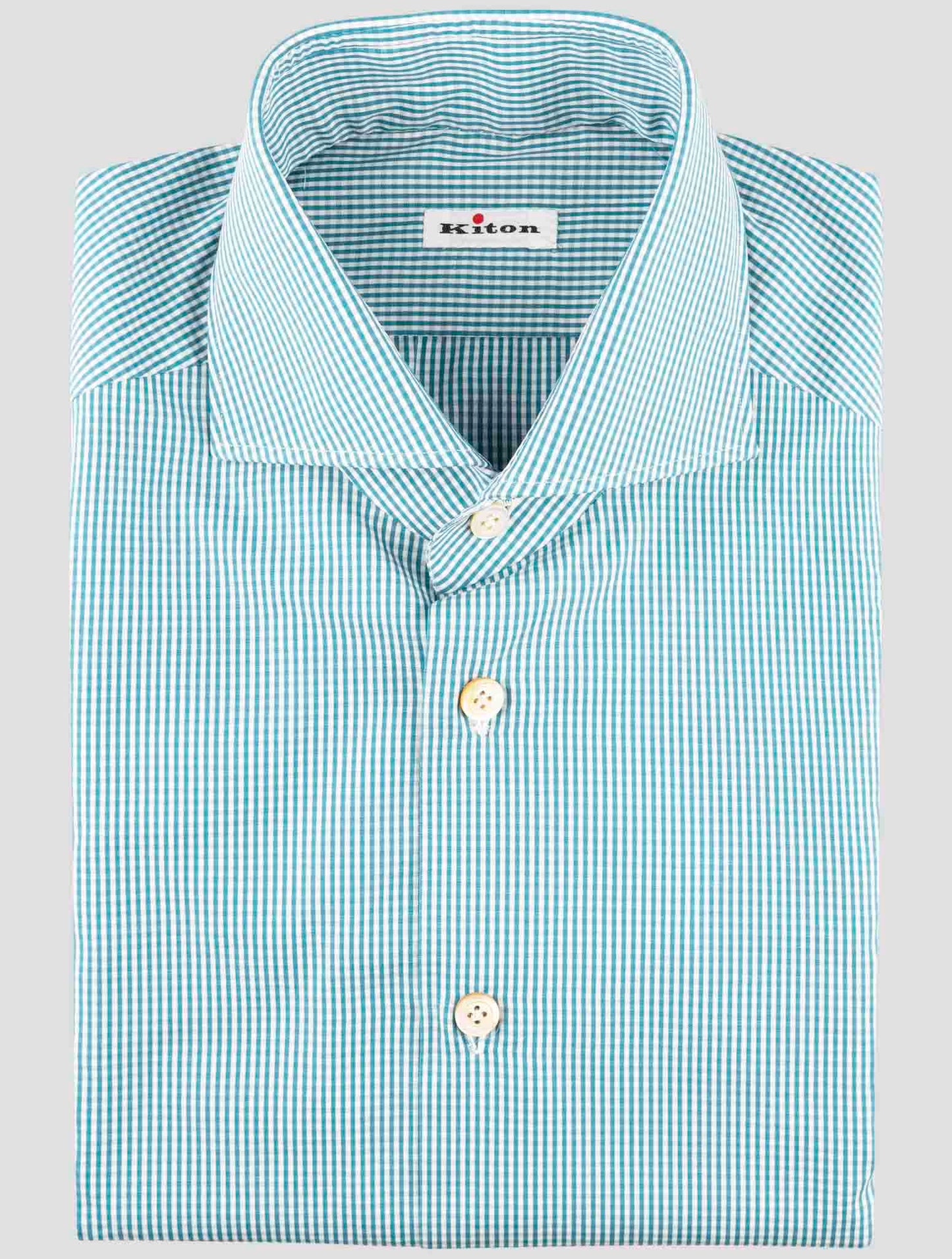 Kiton Green Cotton Shirt