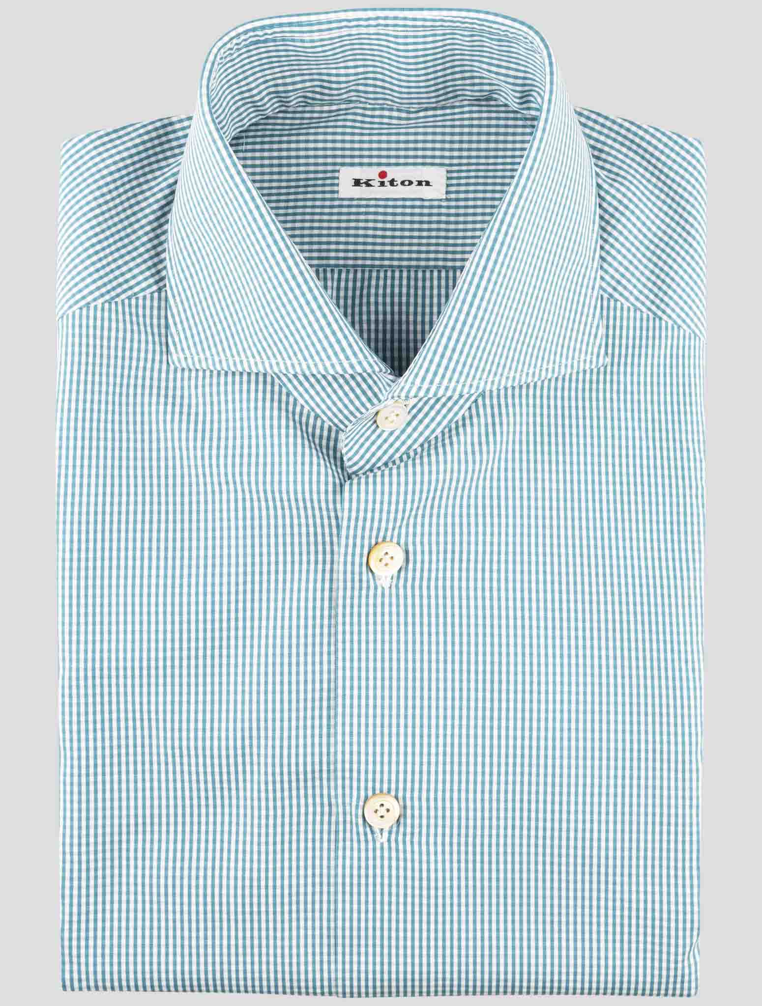 Kiton Green Cotton Shirt