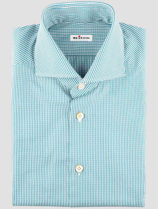 Kiton Green Cotton Shirt