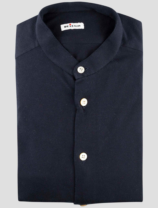 Kiton Black Cotton Cashmere Shirt