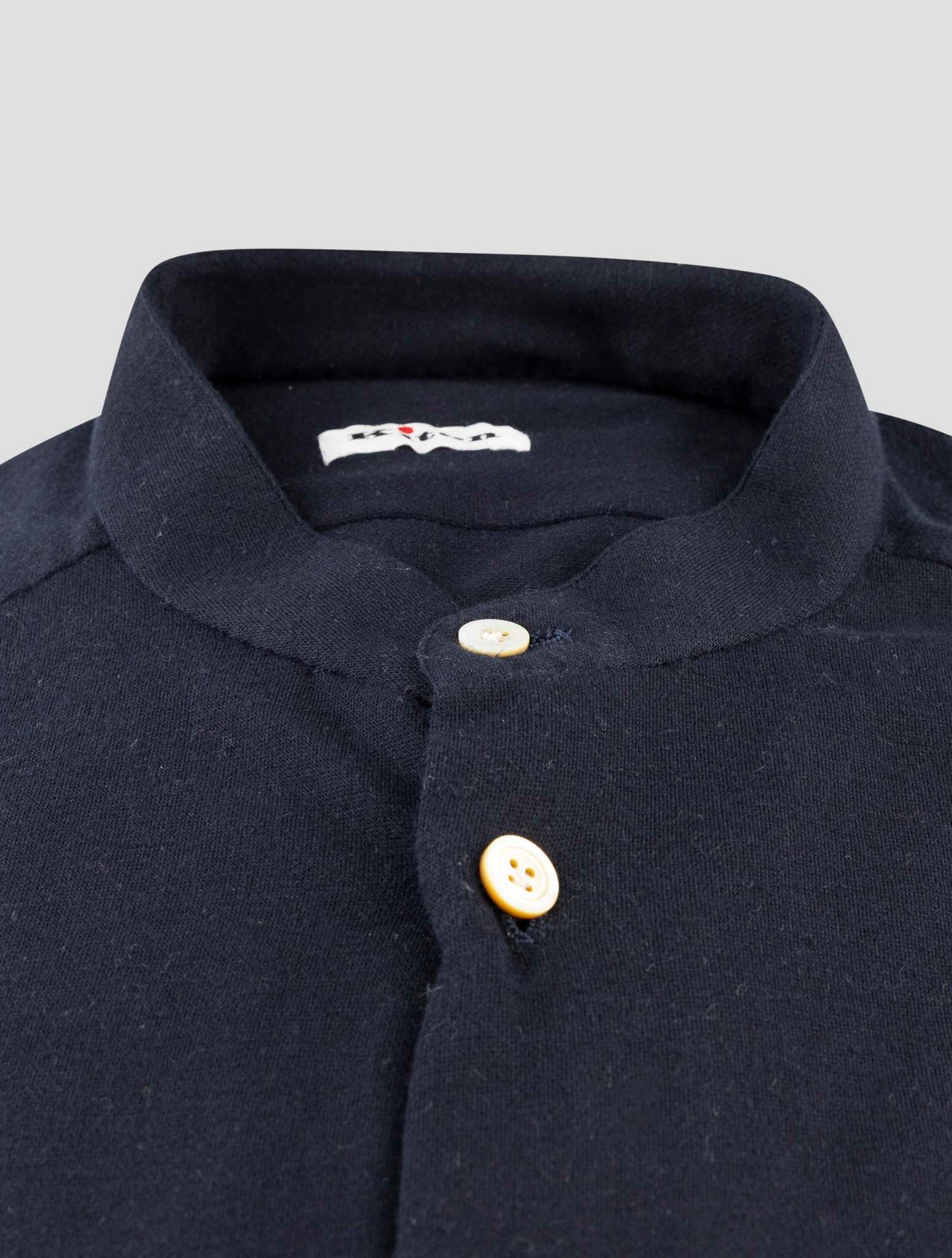 Kiton Black Cotton Cashmere Shirt