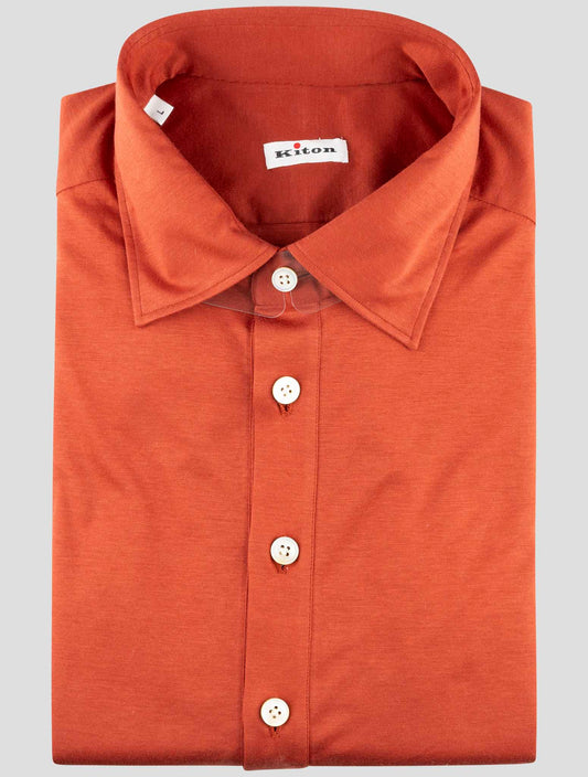 Kiton Orange Cotton Shirt