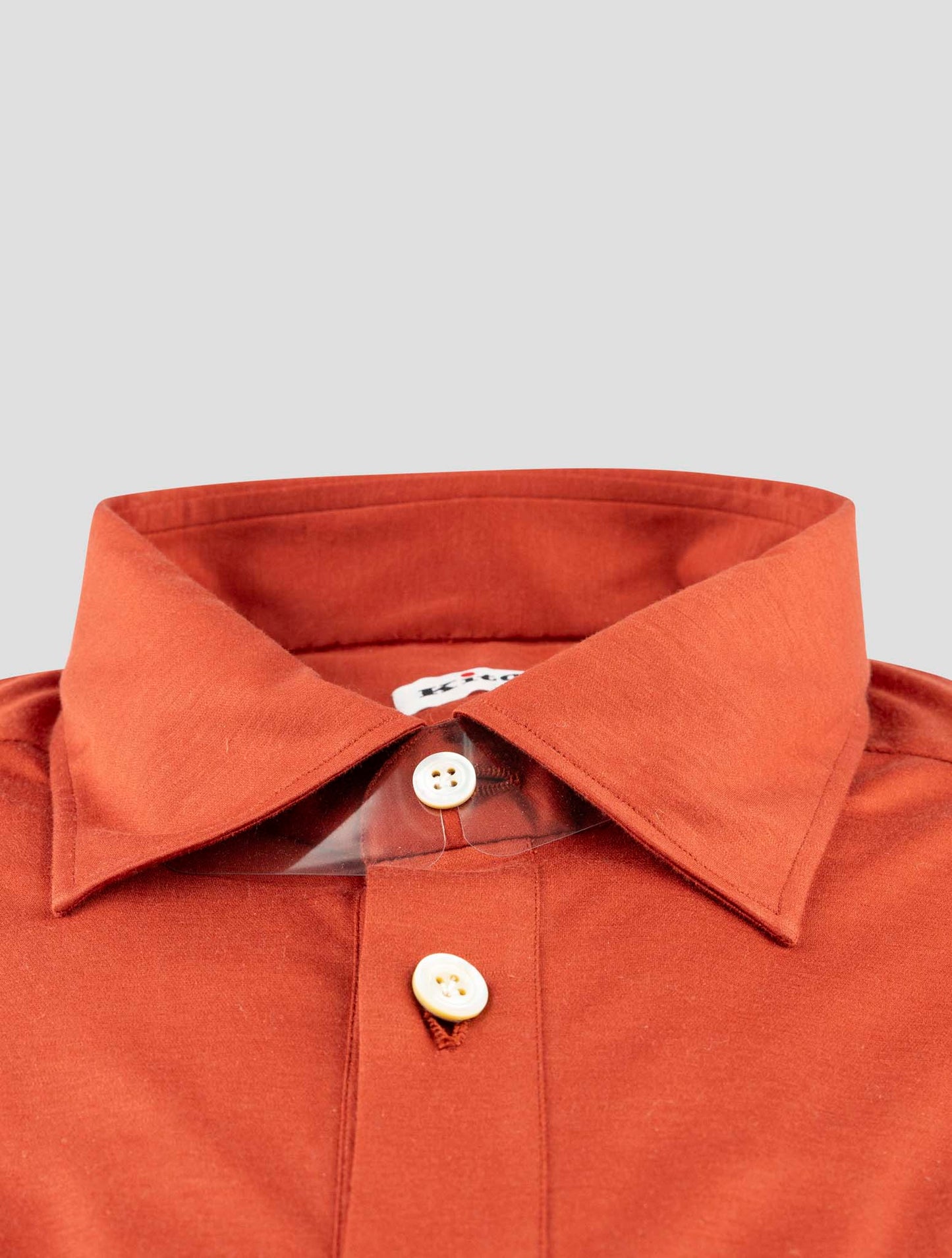 Kiton Orange Cotton Shirt
