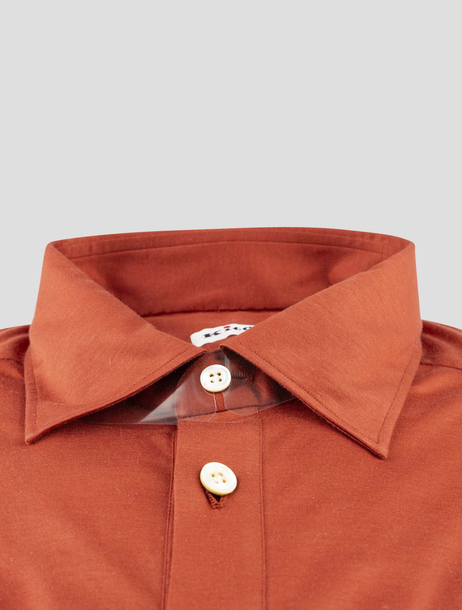 Kiton Orange Cotton Shirt