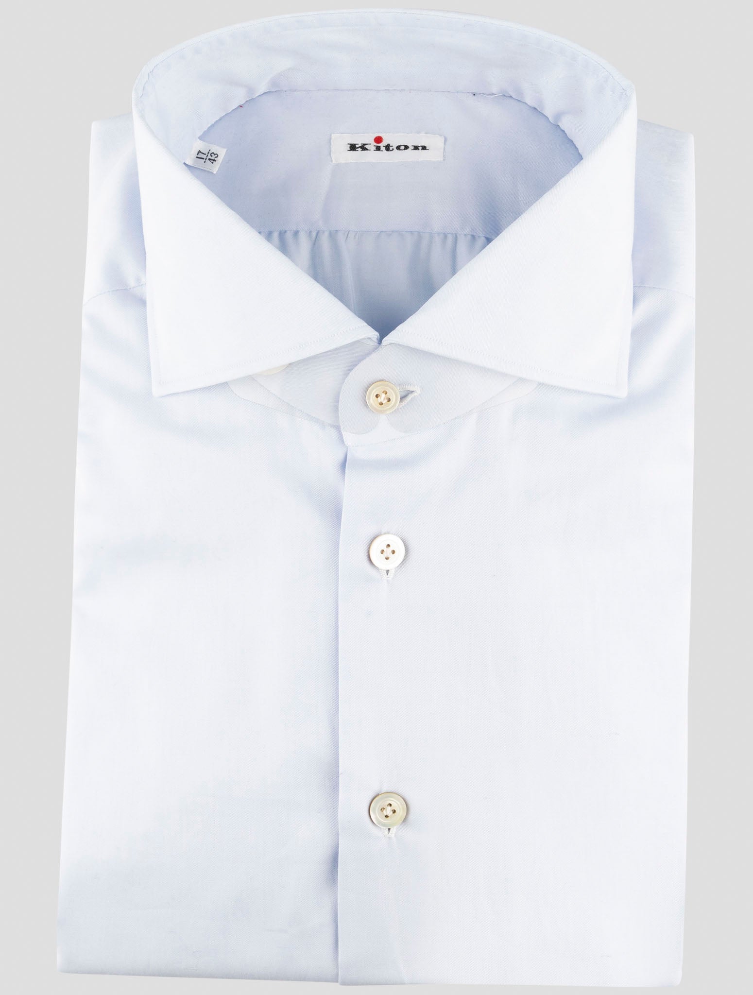 Kiton Light Blue Cotton Shirt