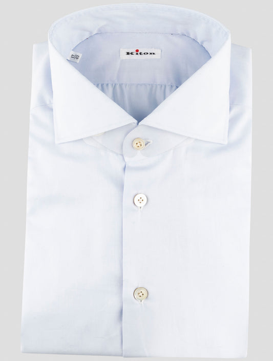 Kiton Light Blue Cotton Shirt