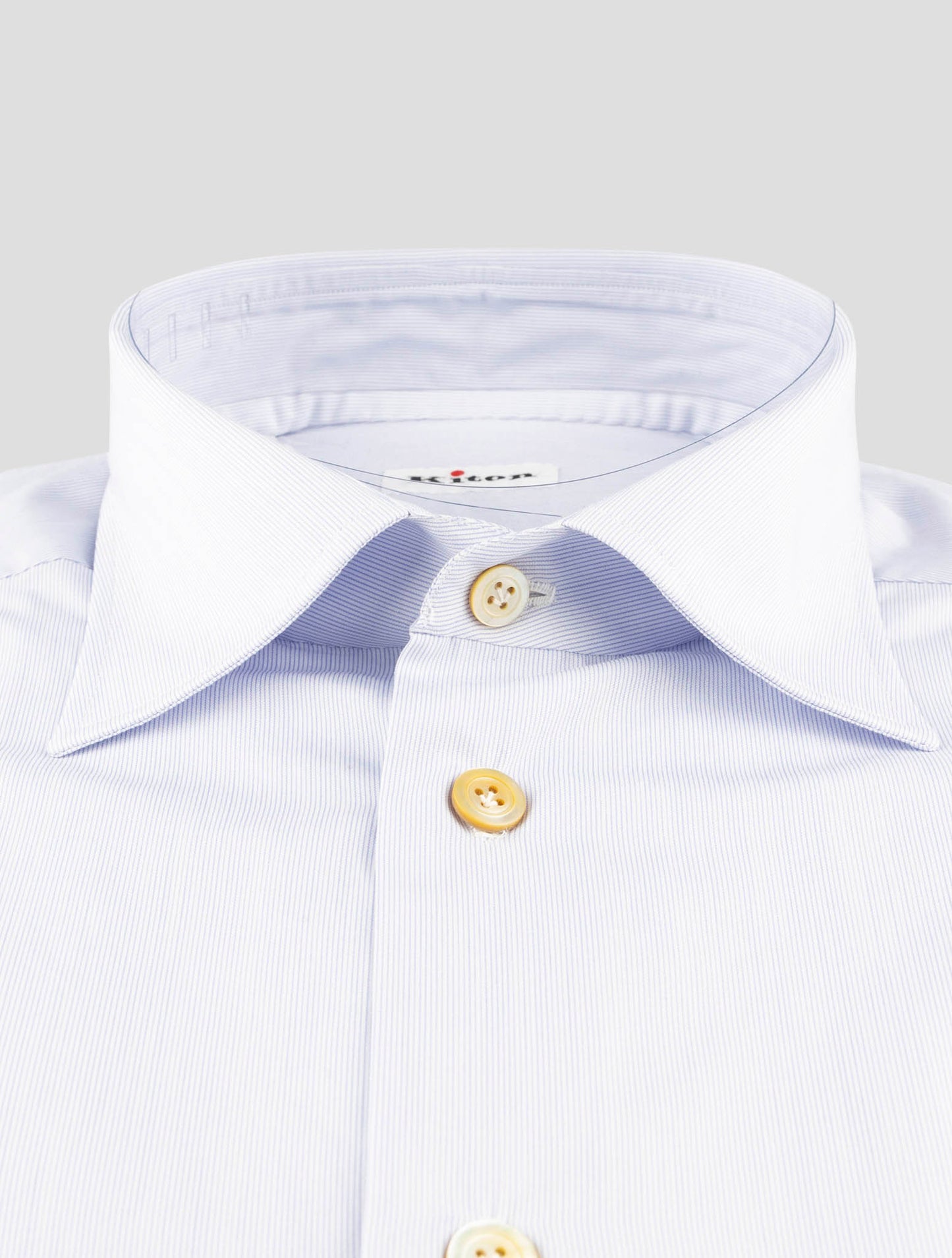 Kiton Blue Cotton Shirt