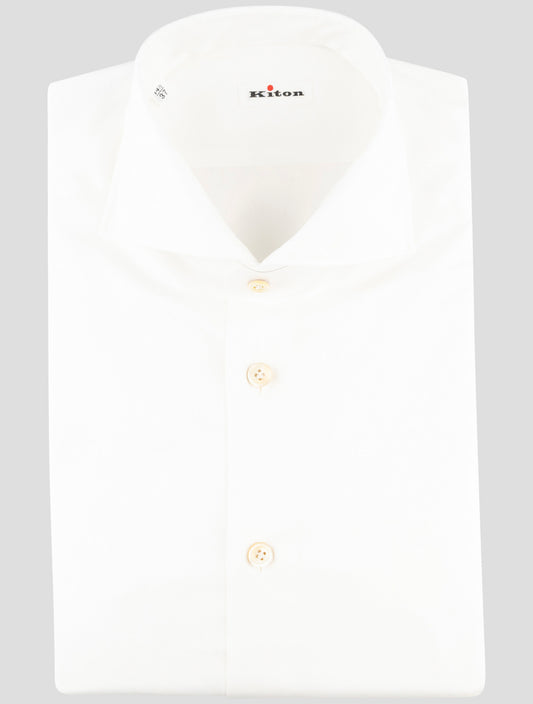 Kiton White Cotton Shirt
