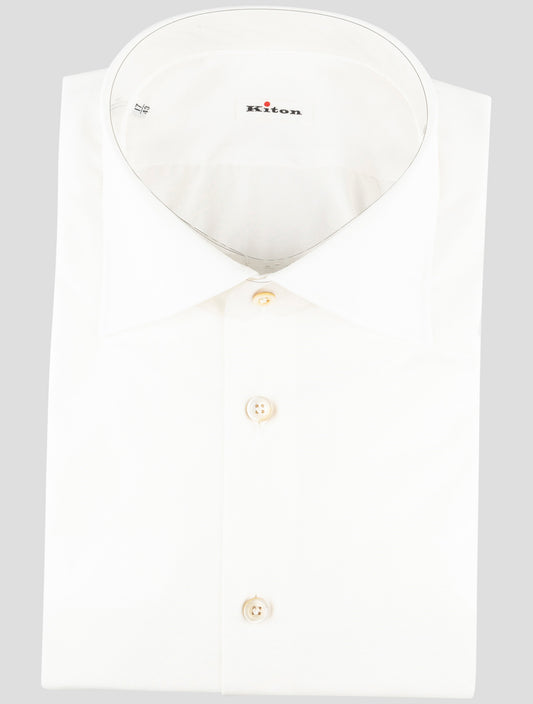 Kiton White Cotton Shirt
