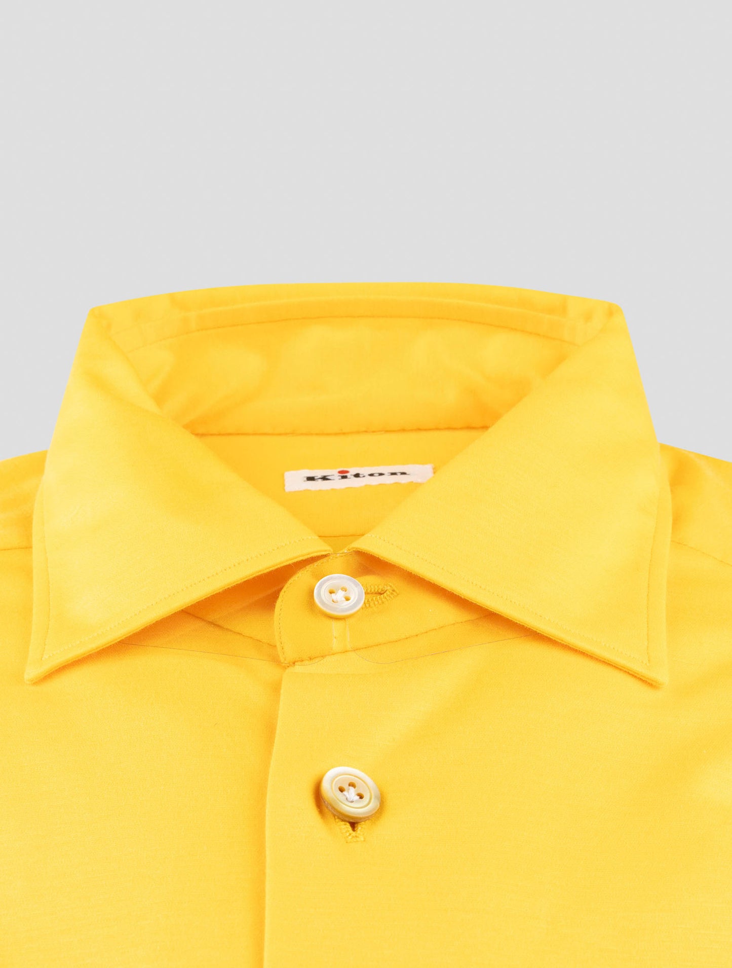 Kiton Yellow Cotton Shirt