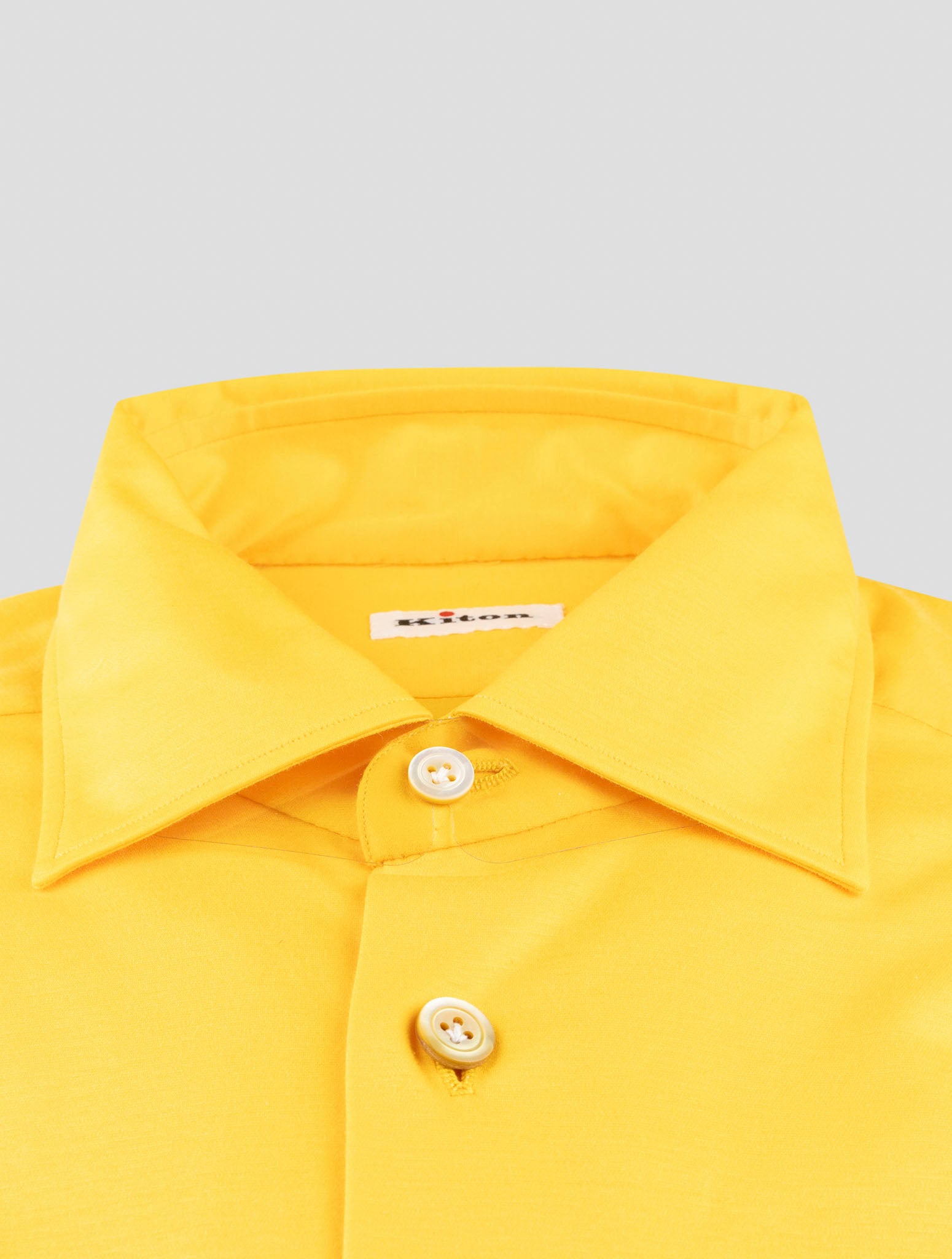 Kiton Yellow Cotton Shirt
