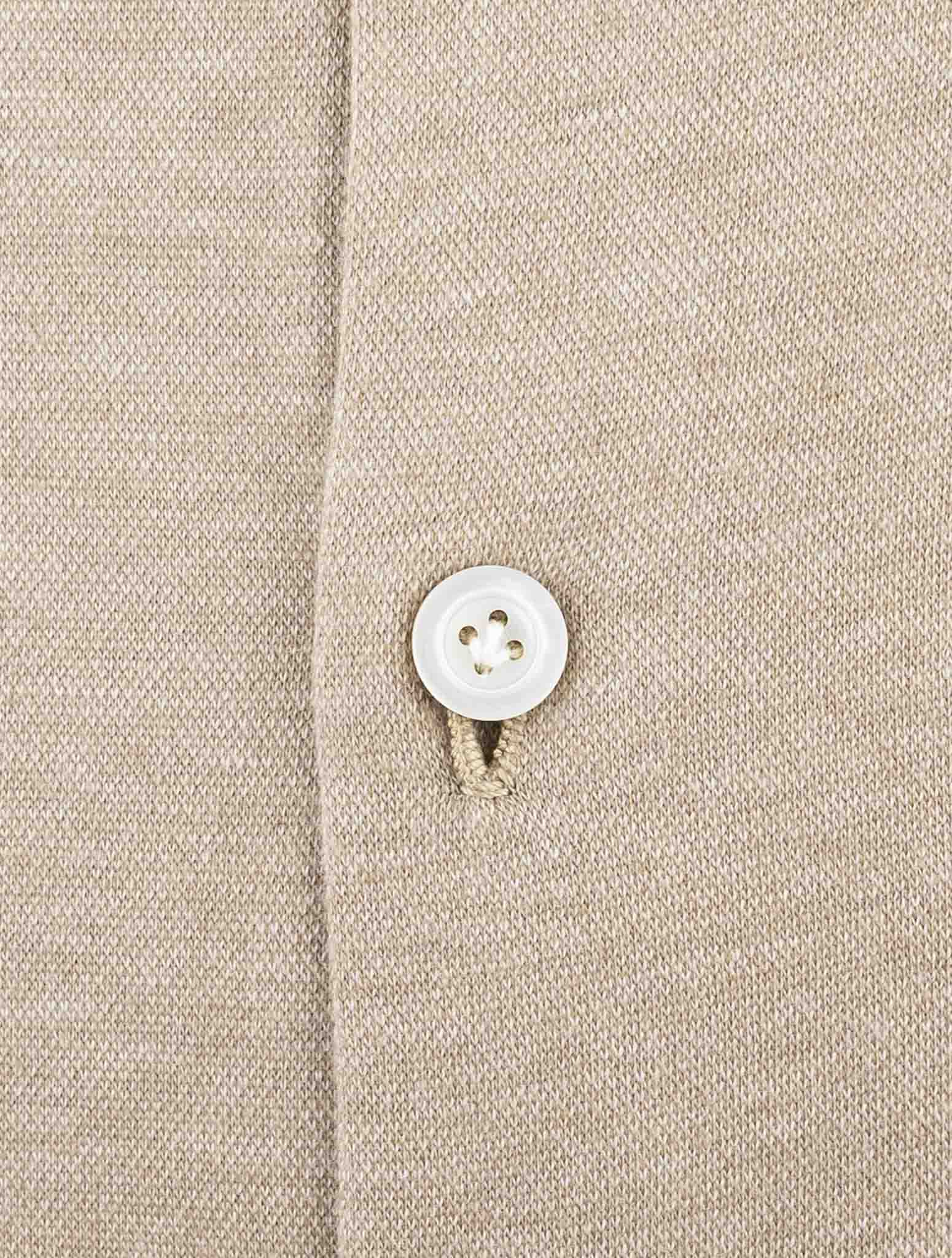 Kiton Brown Cotton Cashmere Shirt
