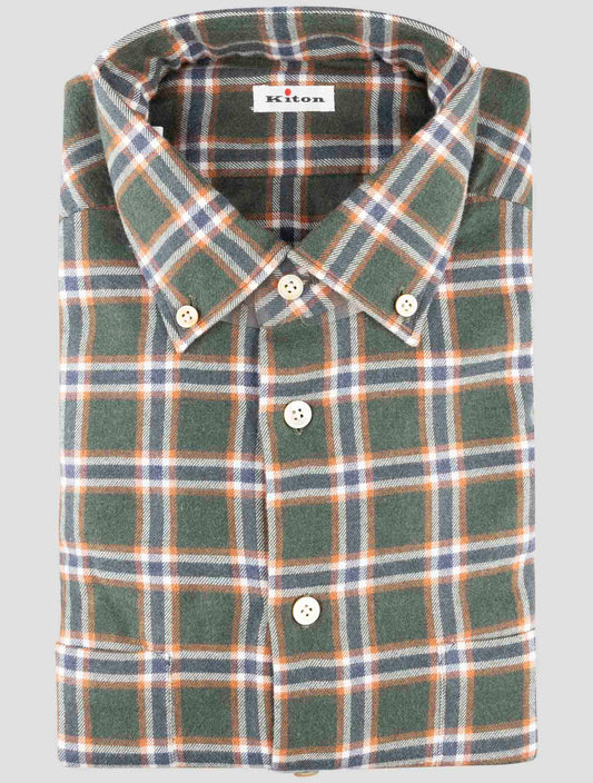 Kiton Multicolor Cotton Shirt