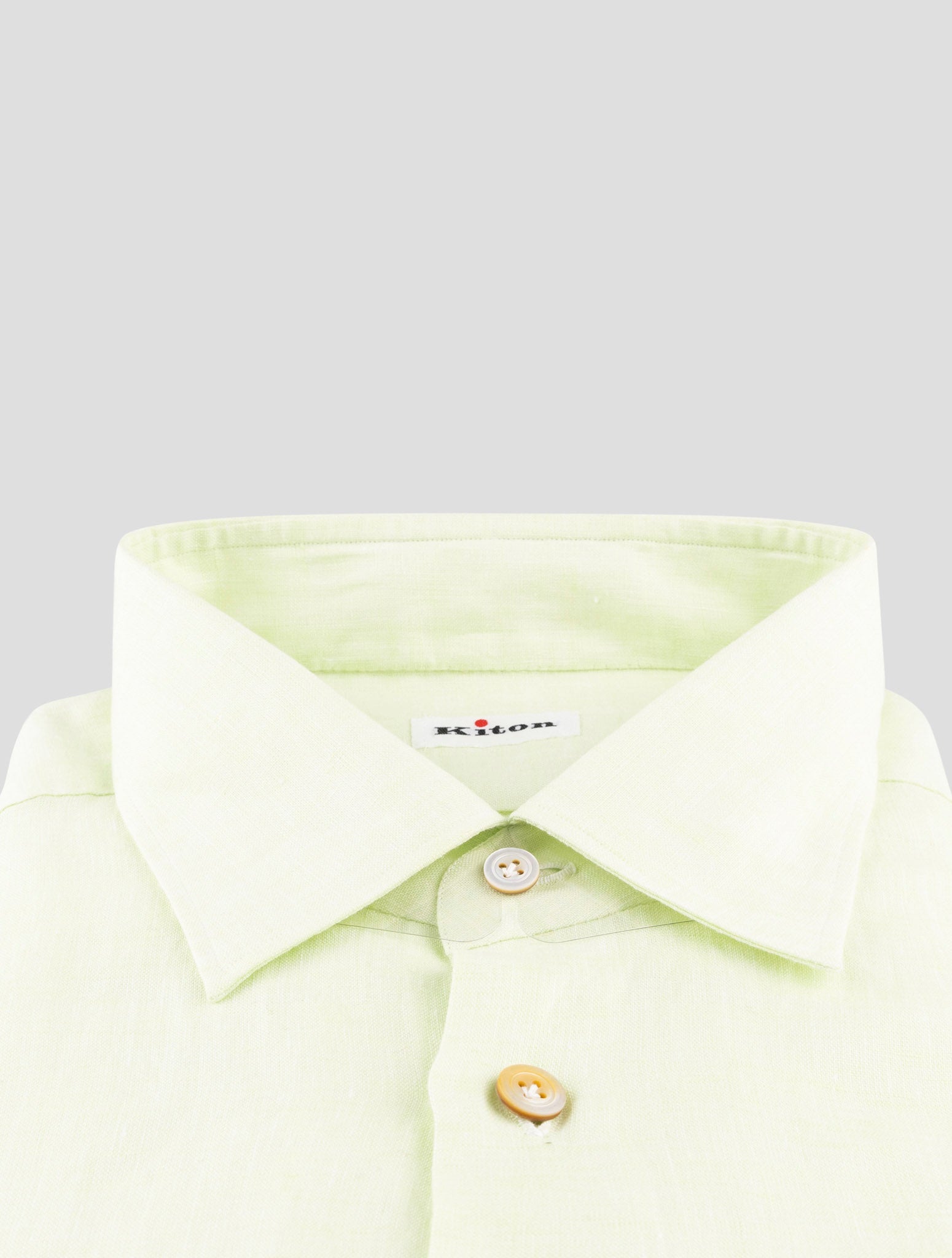 Kiton Green Linen Shirt