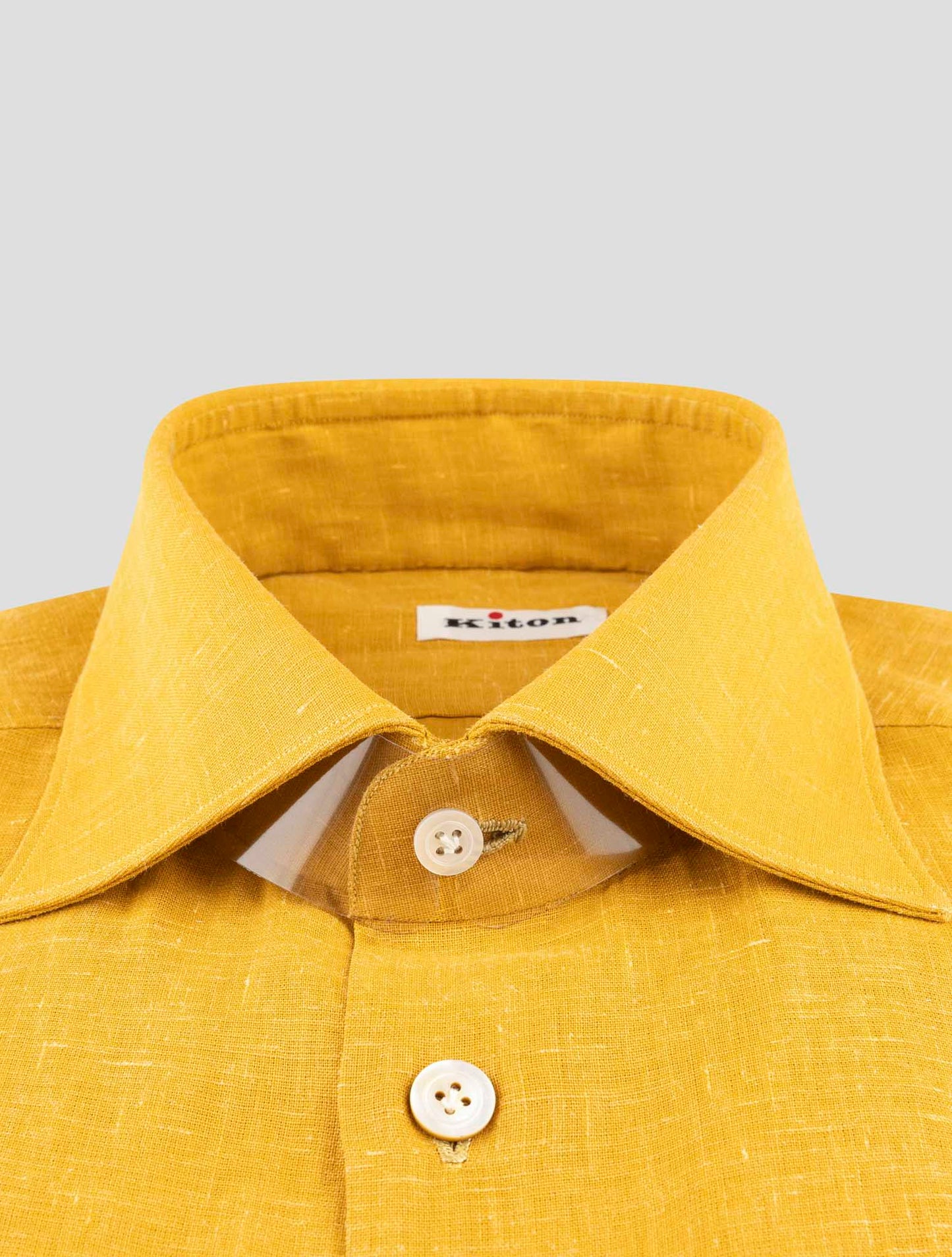 Kiton Yellow Linen Shirt