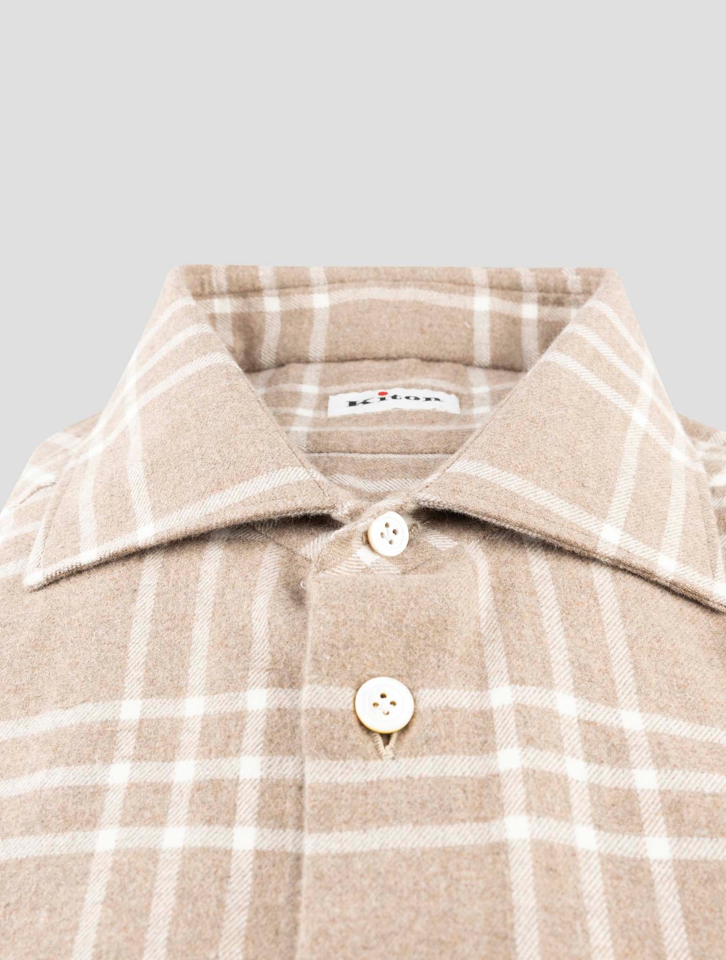 Kiton Brown Cotton Shirt