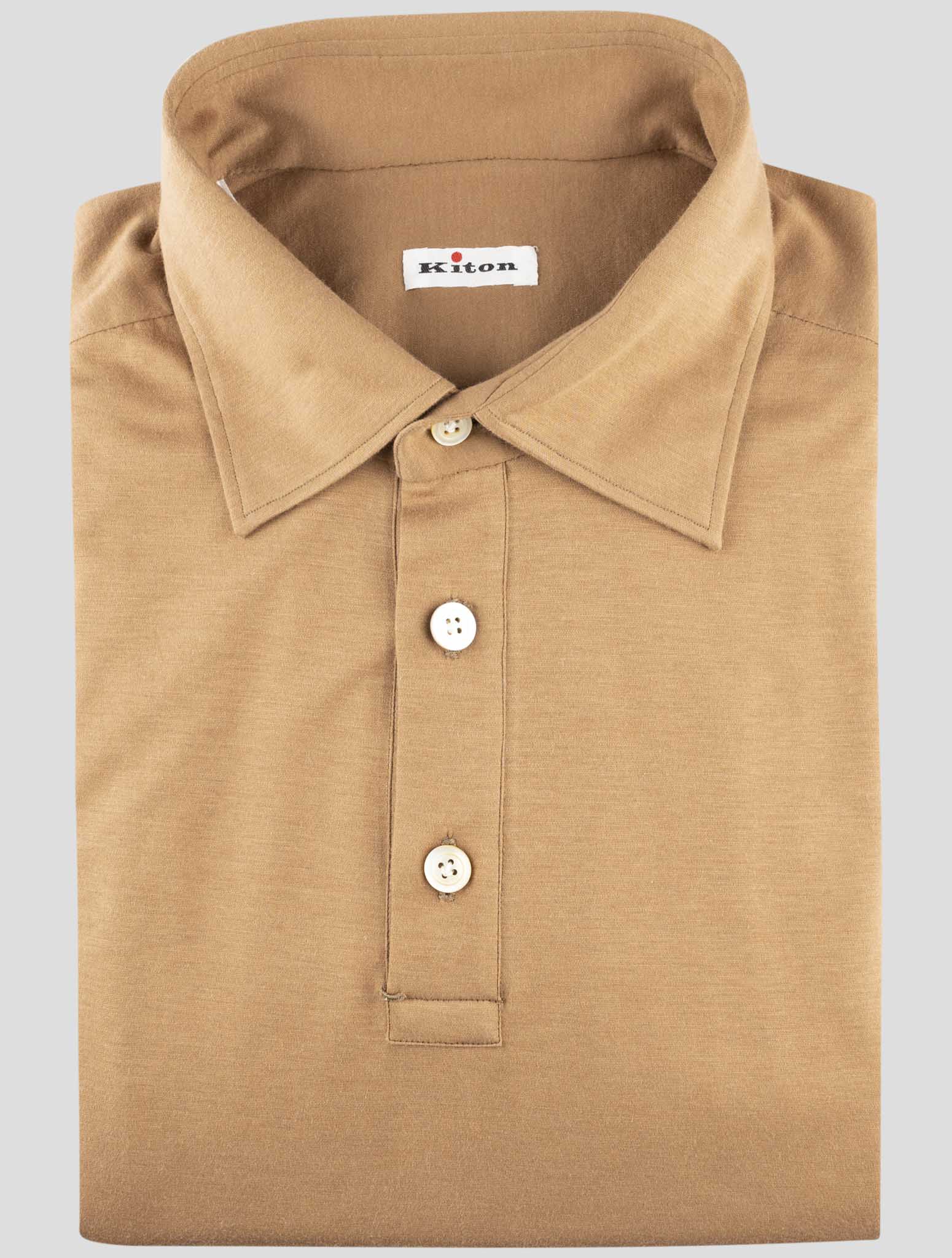 Kiton Brown Cotton Polo