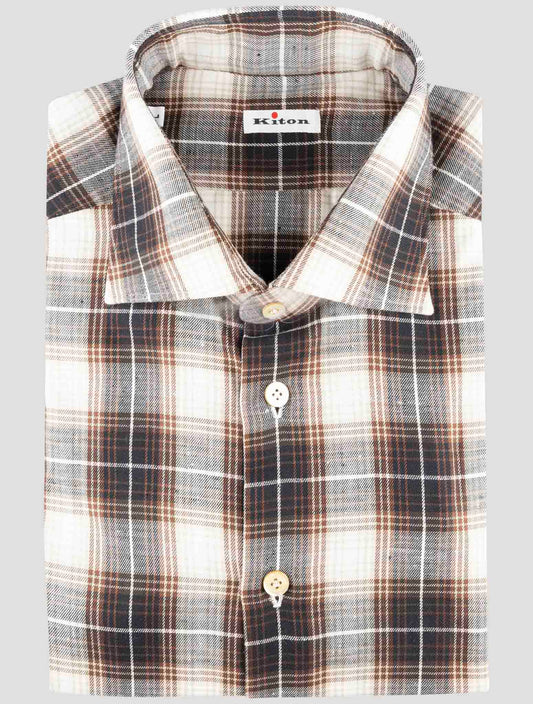 Kiton Gray Cotton Shirt