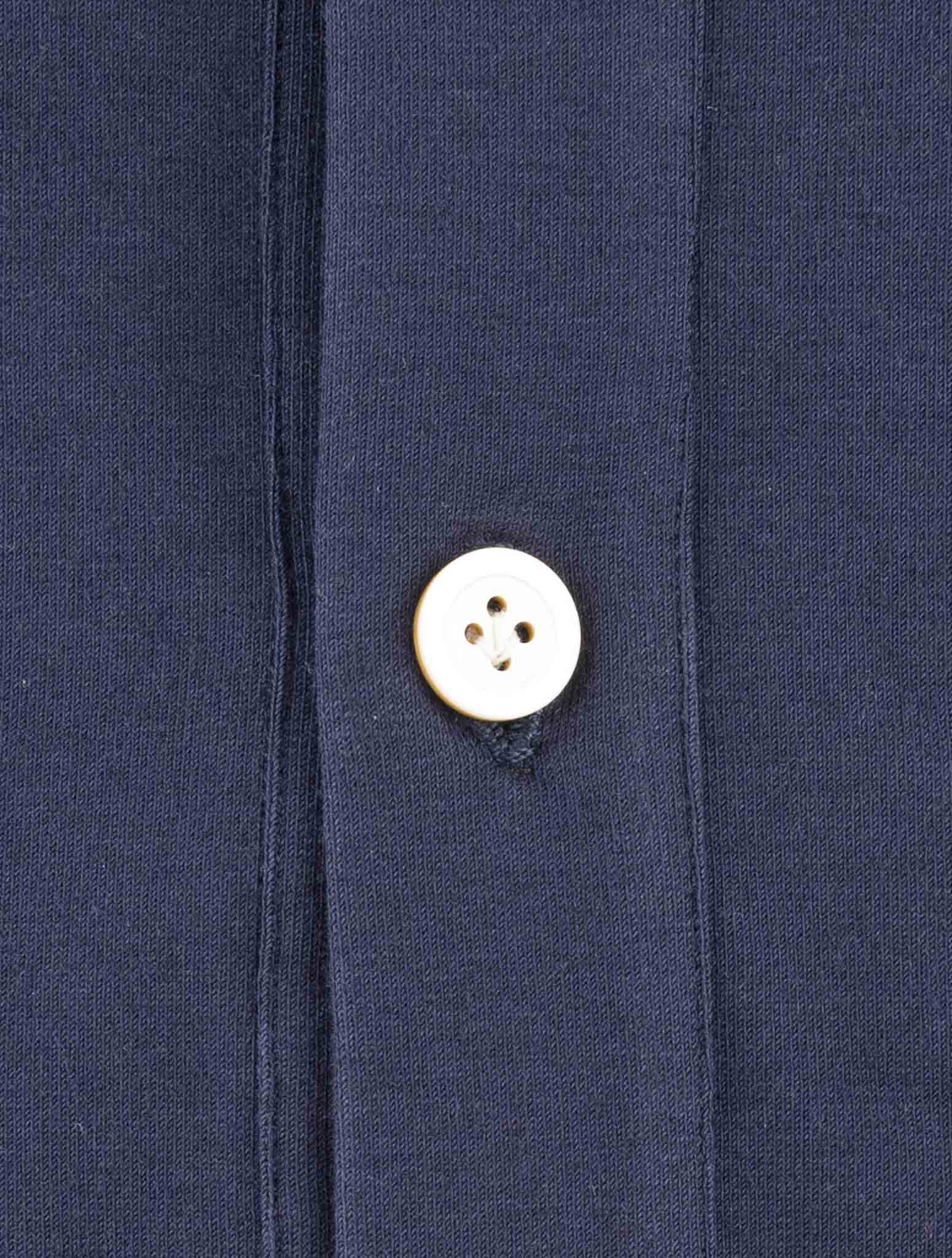 Kiton Blue Cotton Ea Shirt