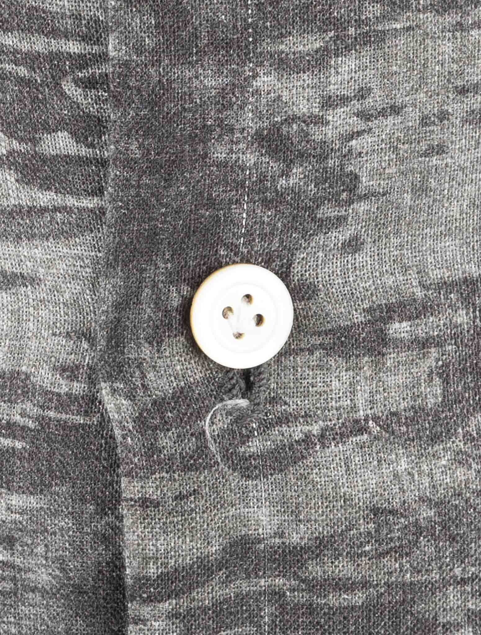 Kiton Gray Linen Shirt