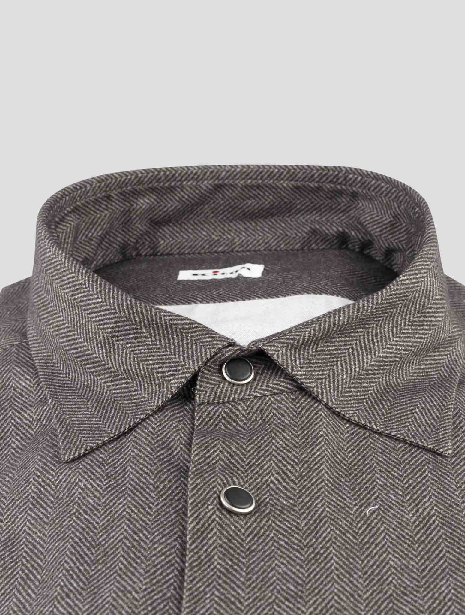 Kiton Dark Gray Cotton Shirt