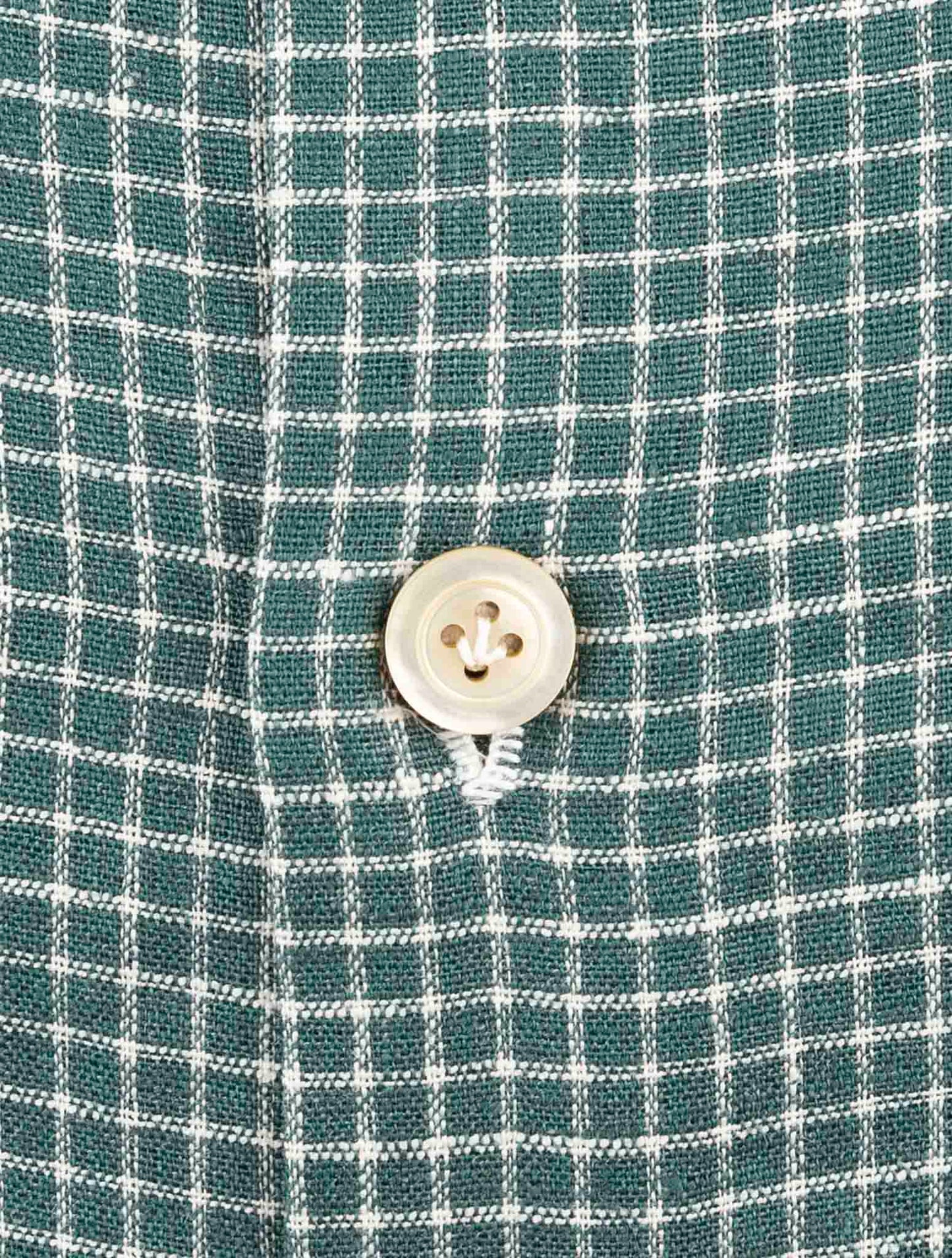 Kiton Green Linen Ea Pl Shirt