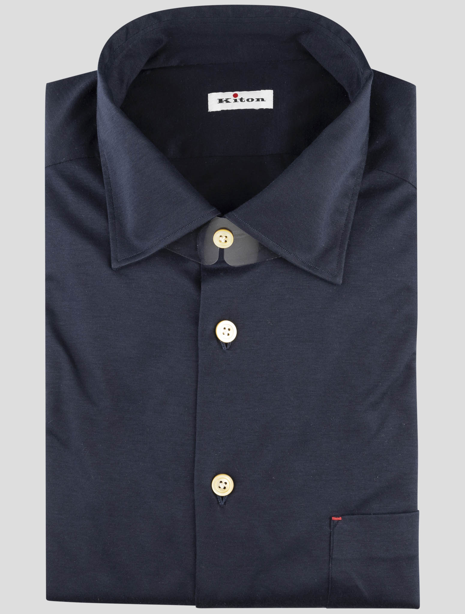 Kiton Black Cotton Shirt