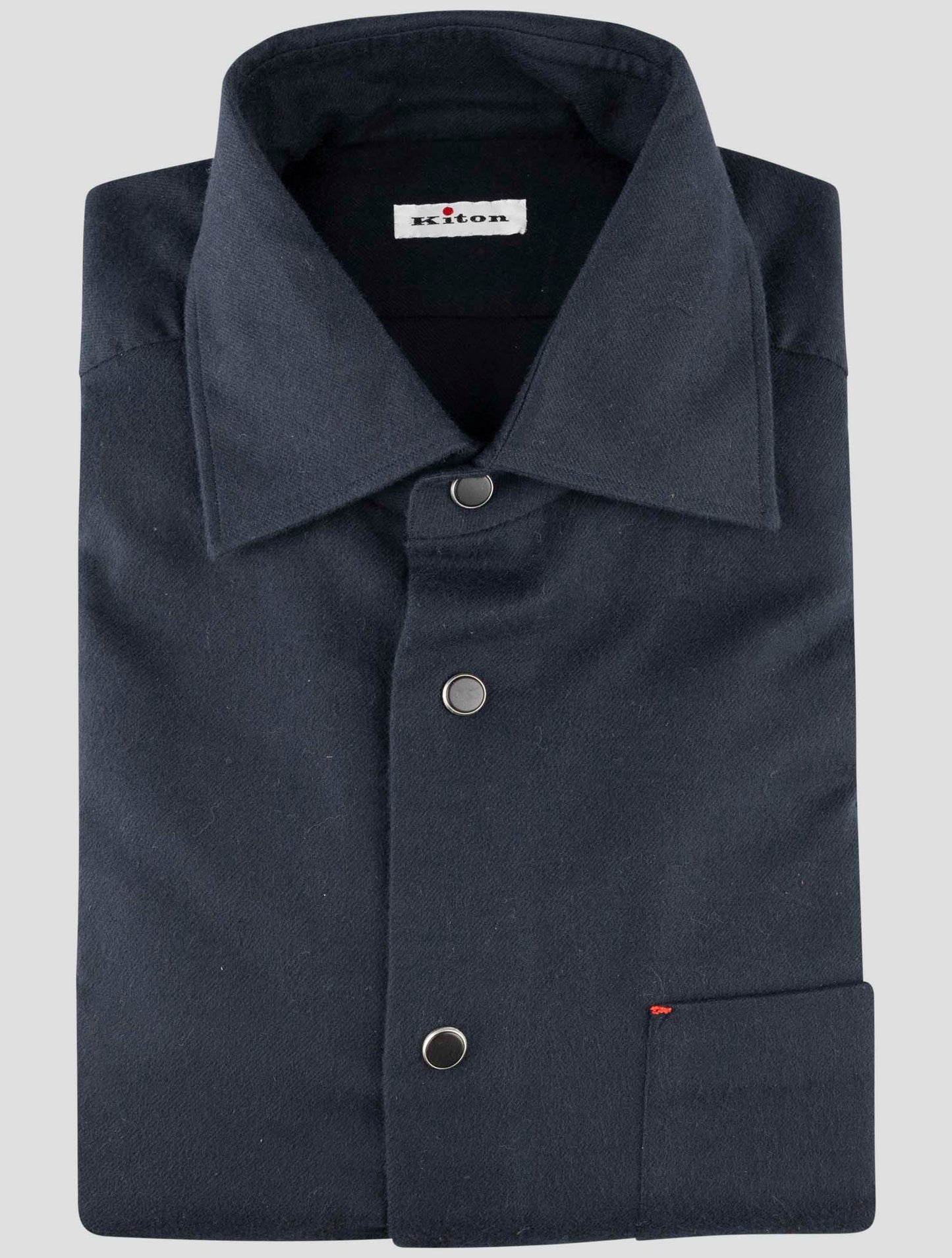 Kiton Black Cotton Shirt
