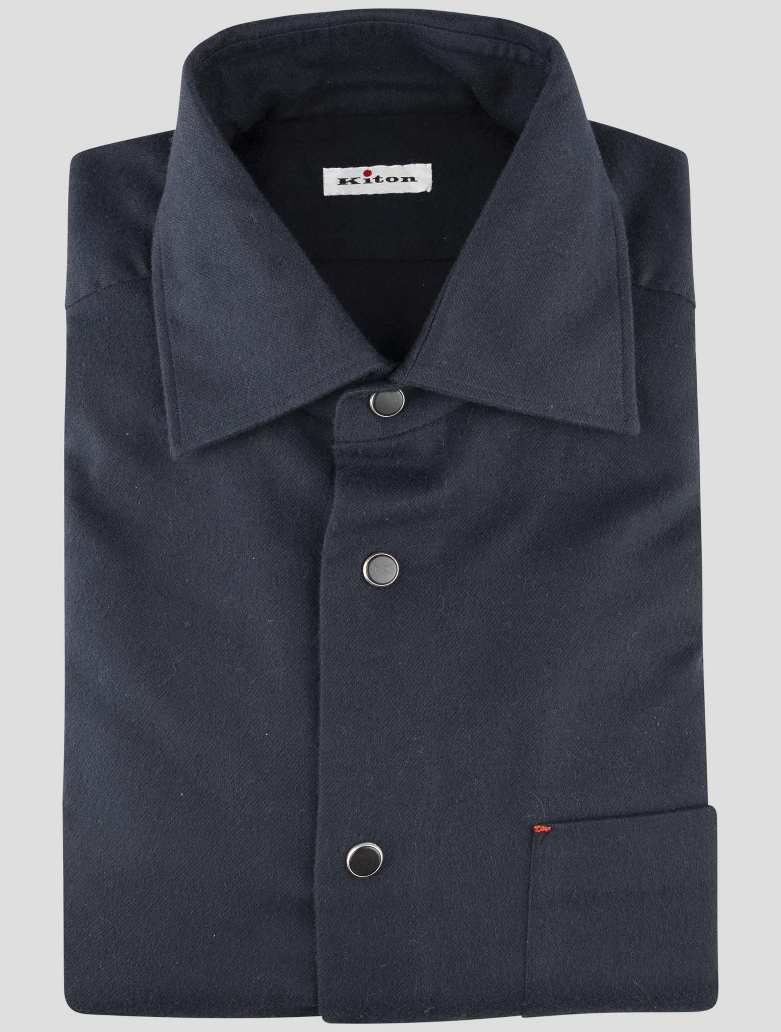 Kiton Black Cotton Shirt