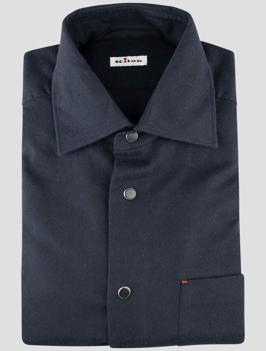 Kiton Black Cotton Shirt
