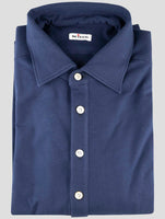 Kiton Blue Cotton Ea Shirt