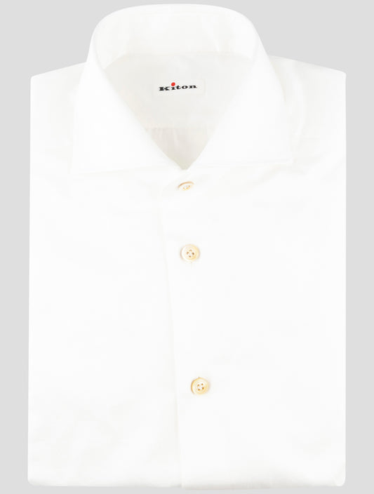 Kiton White Cotton Shirt